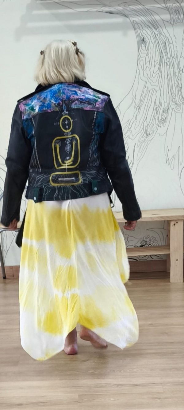 CHAQUETA DE MOTERO PERSONALIZADA PINTADA A MANO - Imagen 6