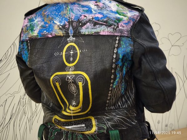 CHAQUETA DE MOTERO PERSONALIZADA PINTADA A MANO - Imagen 7