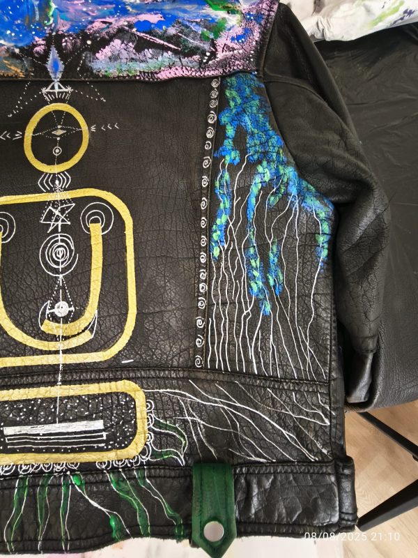 CHAQUETA DE MOTERO PERSONALIZADA PINTADA A MANO - Imagen 4